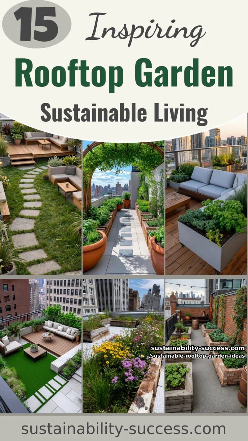 15 Rooftop Garden Ideas for Sustainable Living 44 Sustainable Rooftop Garden Ideas - Collage 43