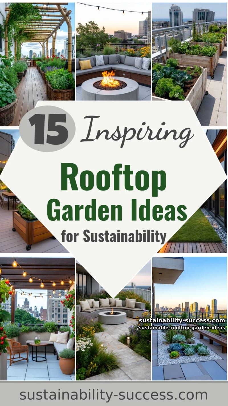 15 Rooftop Garden Ideas for Sustainable Living 45 Sustainable Rooftop Garden Ideas - Collage 44
