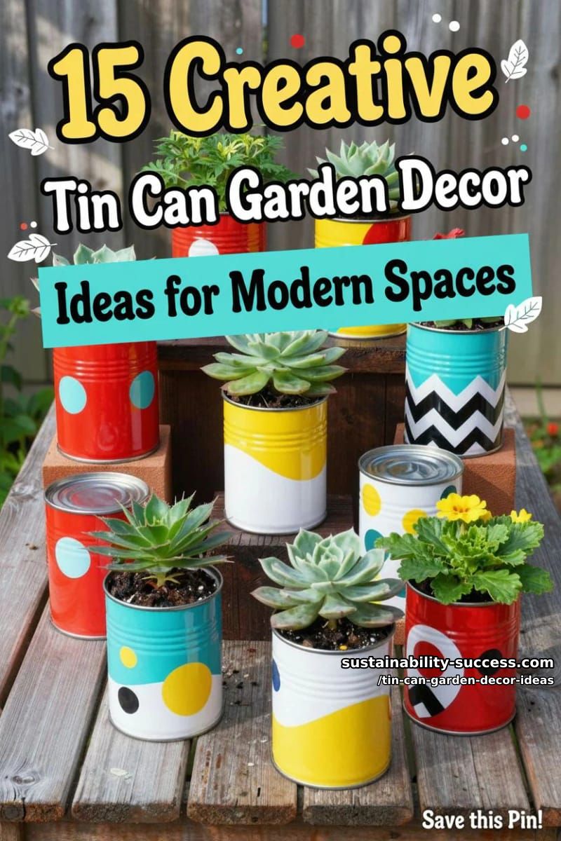 15 Creative Tin Can Garden Decor Ideas for Modern Spaces 40 Tin Can Garden Decor Ideas - Collage 39