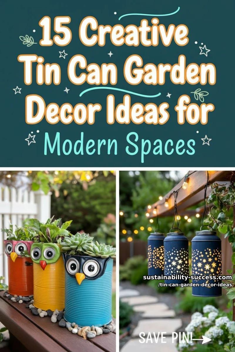 15 Creative Tin Can Garden Decor Ideas for Modern Spaces 41 Tin Can Garden Decor Ideas - Collage 40