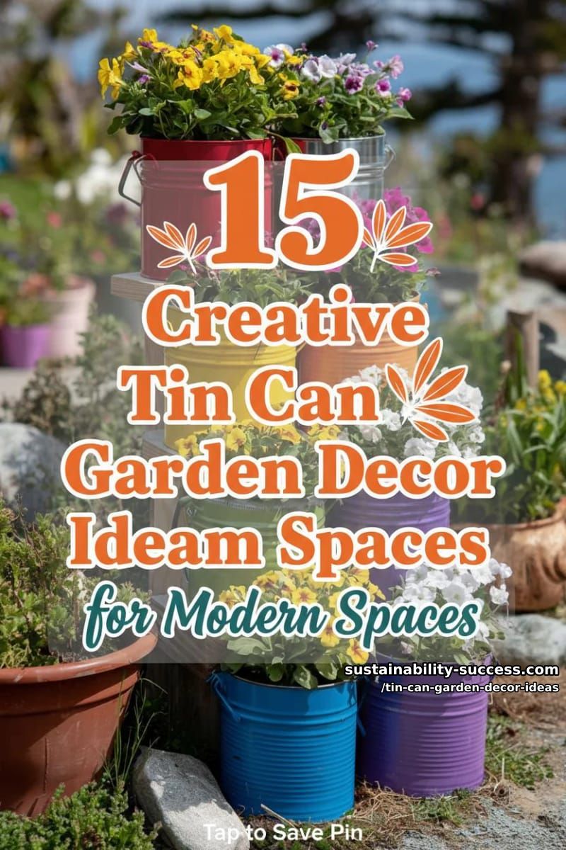 15 Creative Tin Can Garden Decor Ideas for Modern Spaces 42 Tin Can Garden Decor Ideas - Collage 41