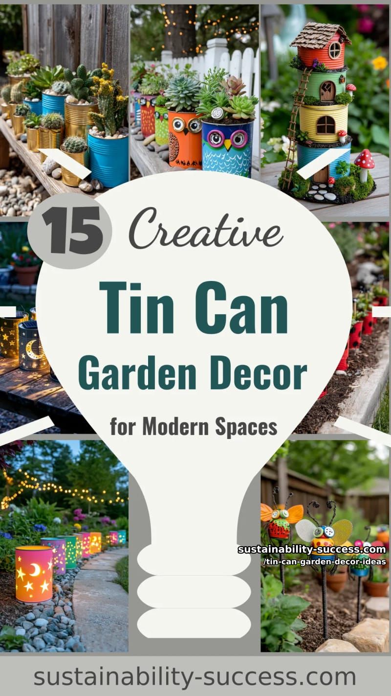 15 Creative Tin Can Garden Decor Ideas for Modern Spaces 46 Tin Can Garden Decor Ideas - Collage 45