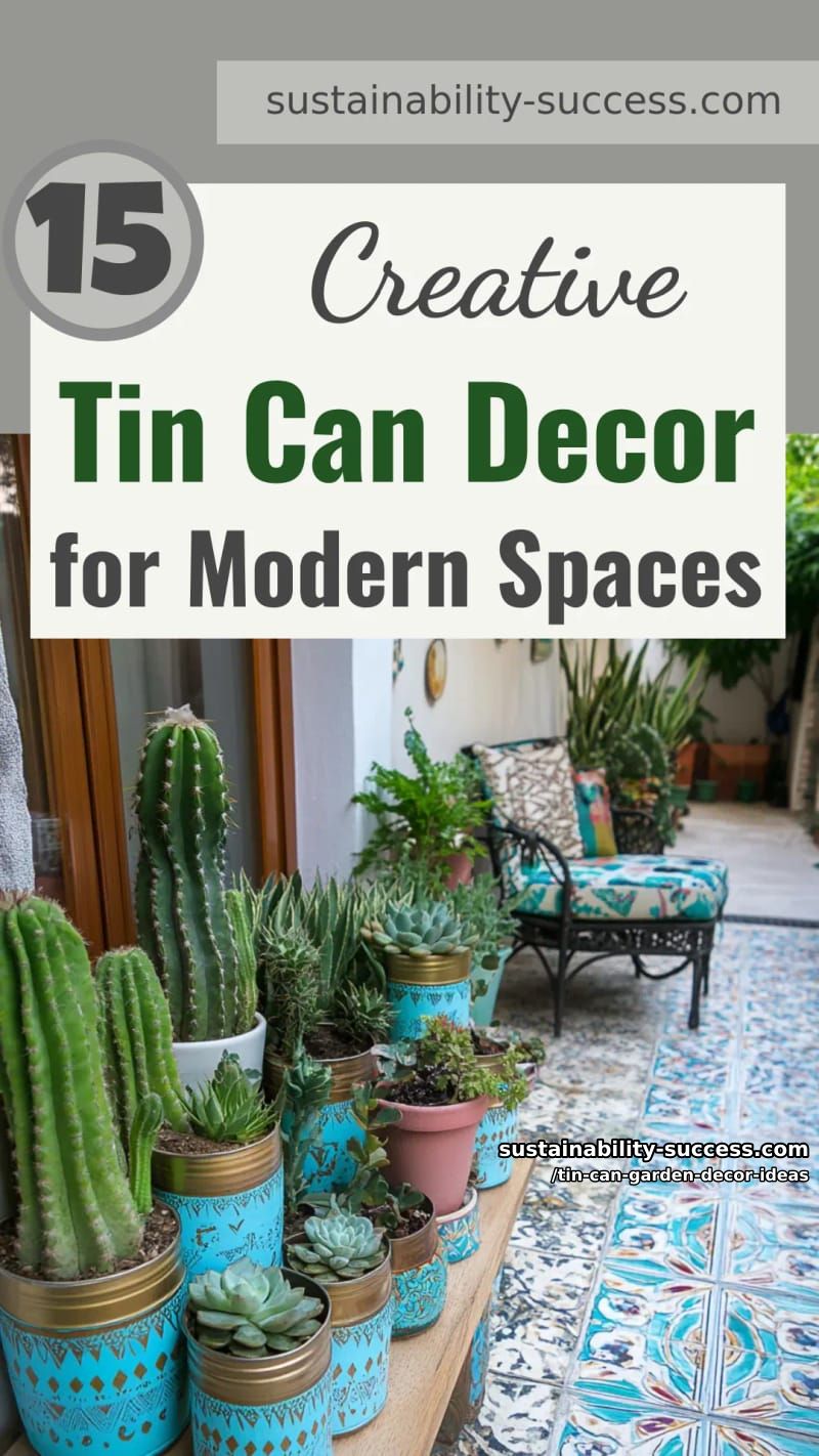 15 Creative Tin Can Garden Decor Ideas for Modern Spaces 50 Tin Can Garden Decor Ideas - Collage 49