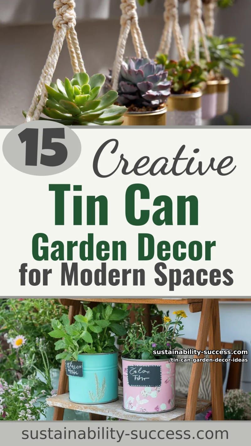15 Creative Tin Can Garden Decor Ideas for Modern Spaces 53 Tin Can Garden Decor Ideas - Collage 52