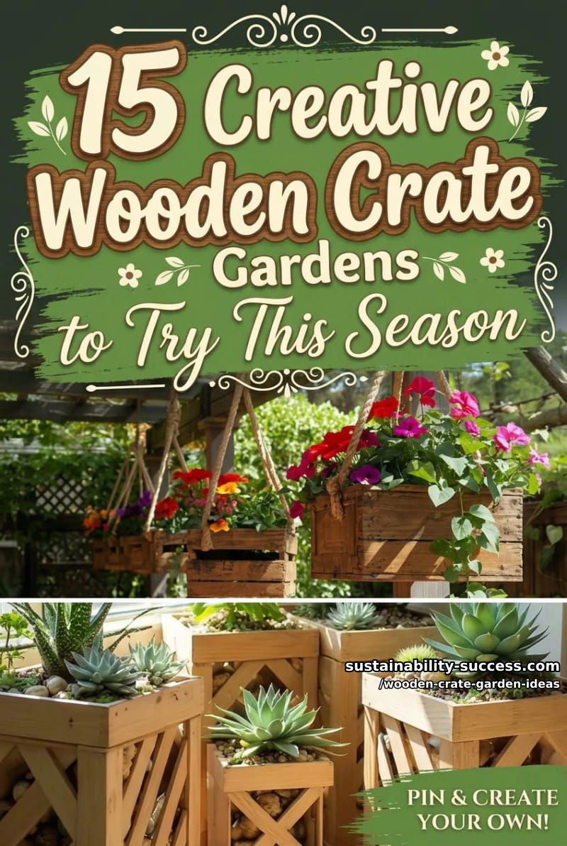 15 Creative Wooden Crate Gardens to Try This Season 56 Wooden Crate Garden Ideas - Collage 55