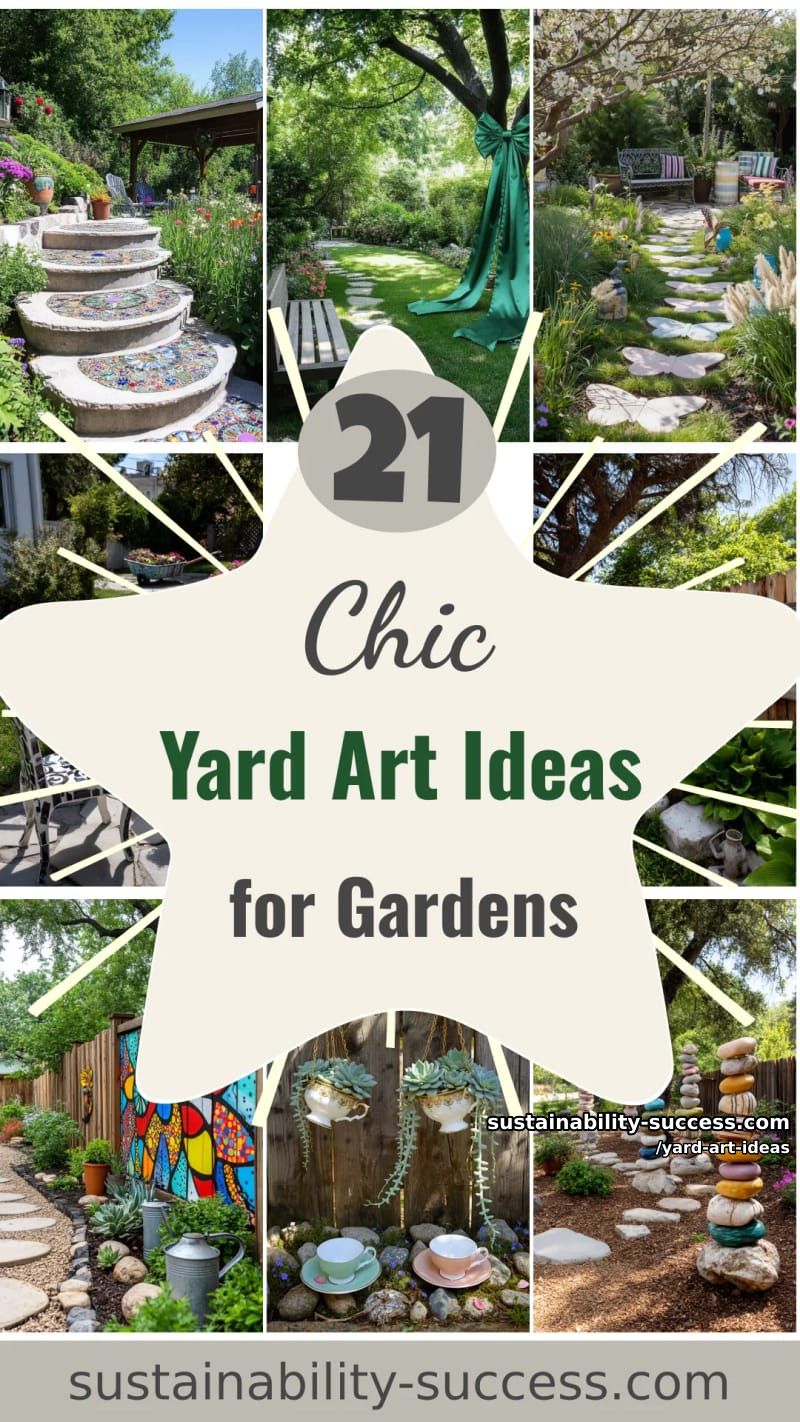21 Yard Art Ideas for an Attractive Garden 69 yard art ideas - Collage 68