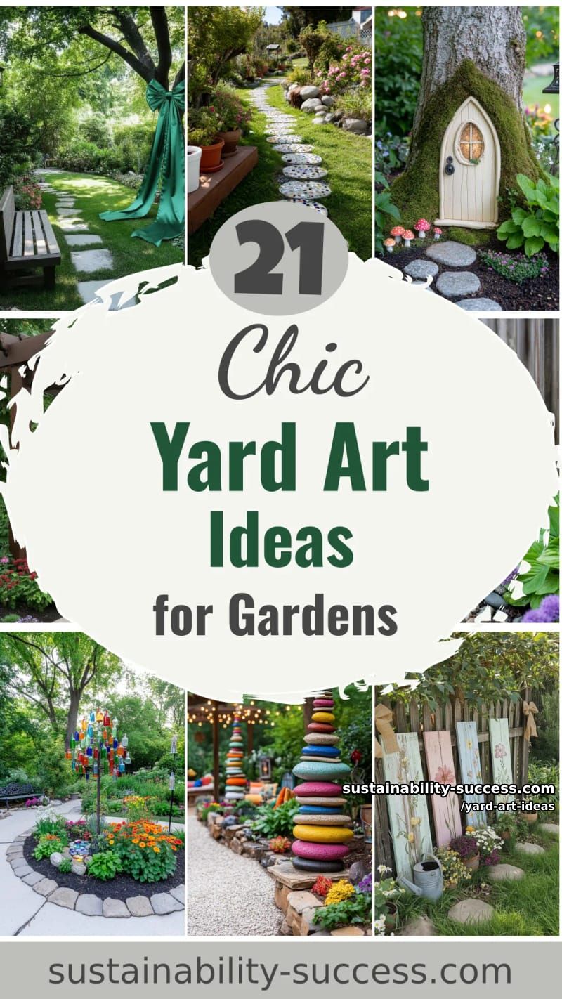 21 Yard Art Ideas for an Attractive Garden 70 yard art ideas - Collage 69