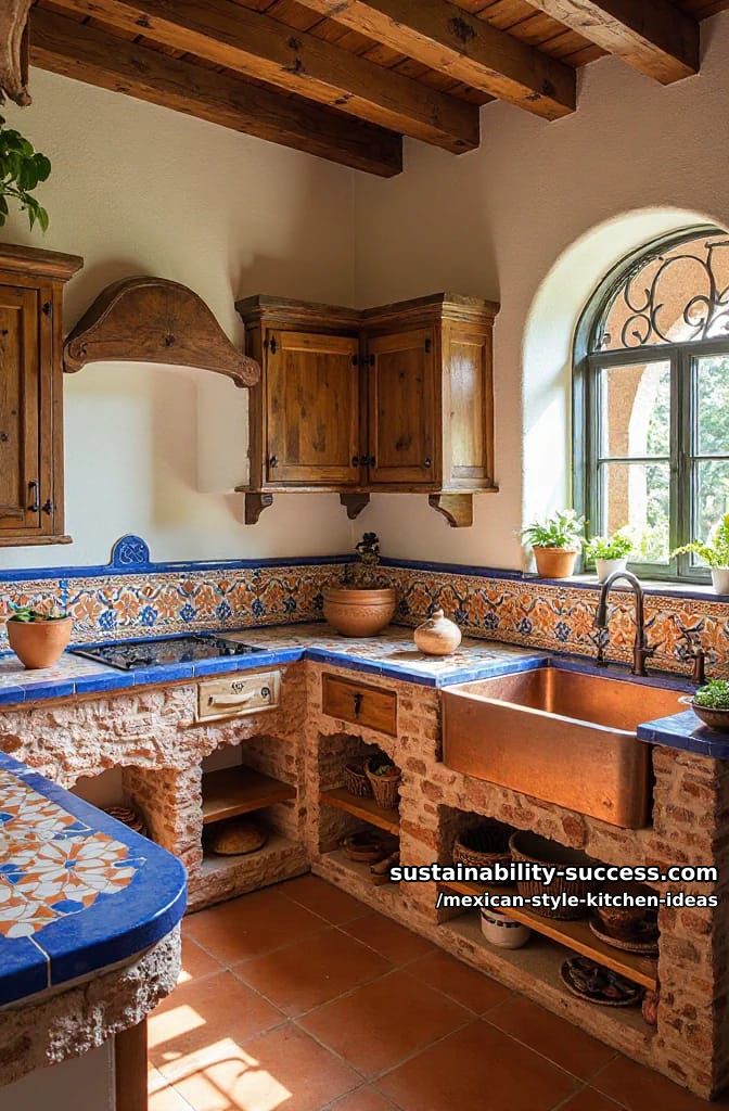 a cocina integral: the masonry counter wall 1