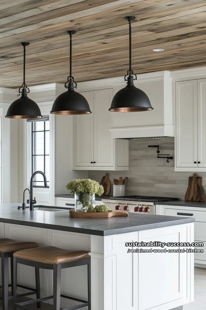 a reclaimed shiplap ceiling, painted only if you have to 1
