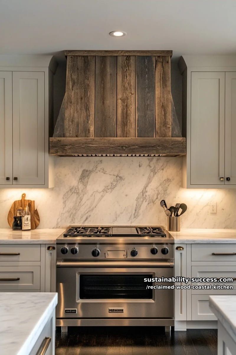 a reclaimed timber range hood cover 1