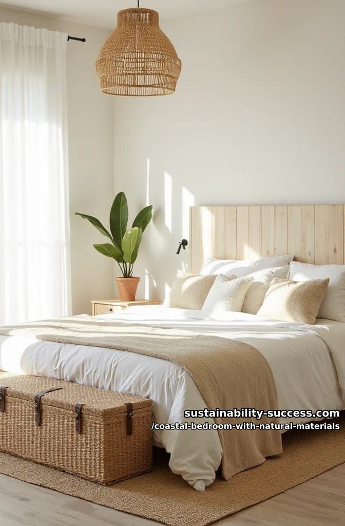 basket pendant lamp over bedside rattan trunk storage 1