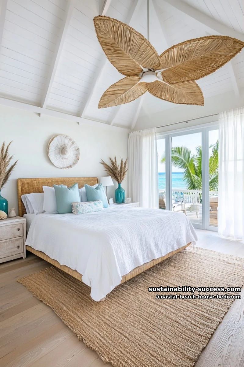 ceiling fan with palm leaf blades for a breezy vibe 1