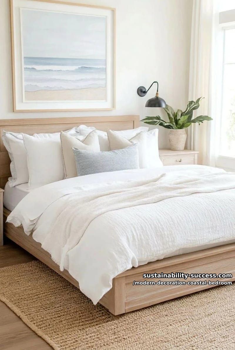 choose pale wood furniture paired with crisp white walls and bedding. 1