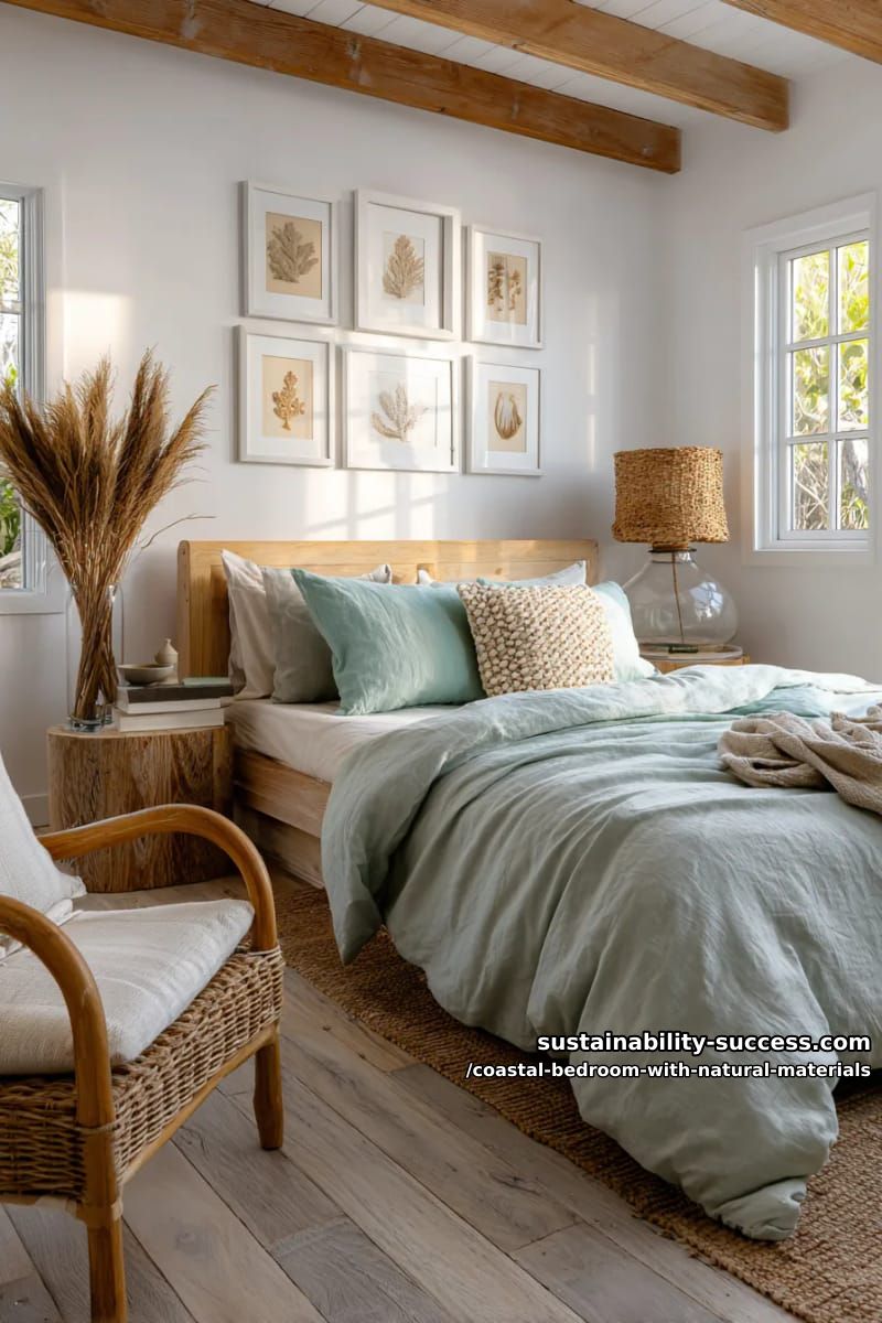 coastal gallery wall using framed pressed seaweed and shells 1