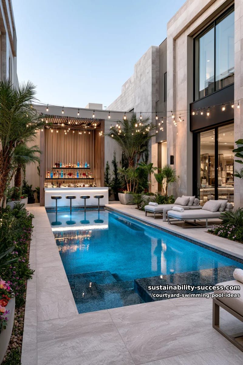 courtyard swimming pool with mini bar with swim-up counter 1