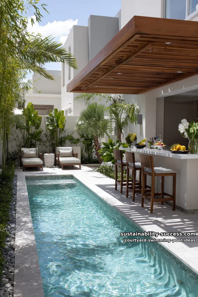 courtyard swimming pool with mini bar with swim-up counter 1