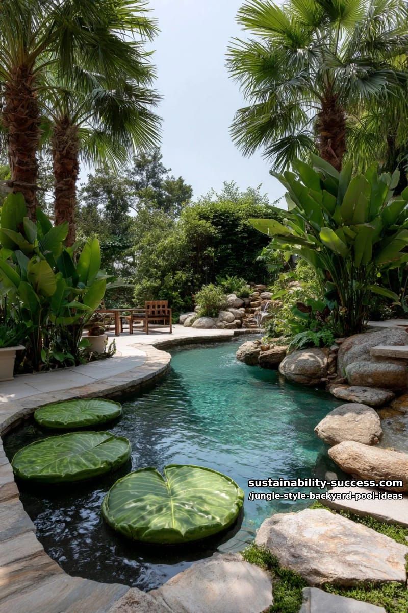 floating lily pad seats for a whimsical rainforest vibe 1