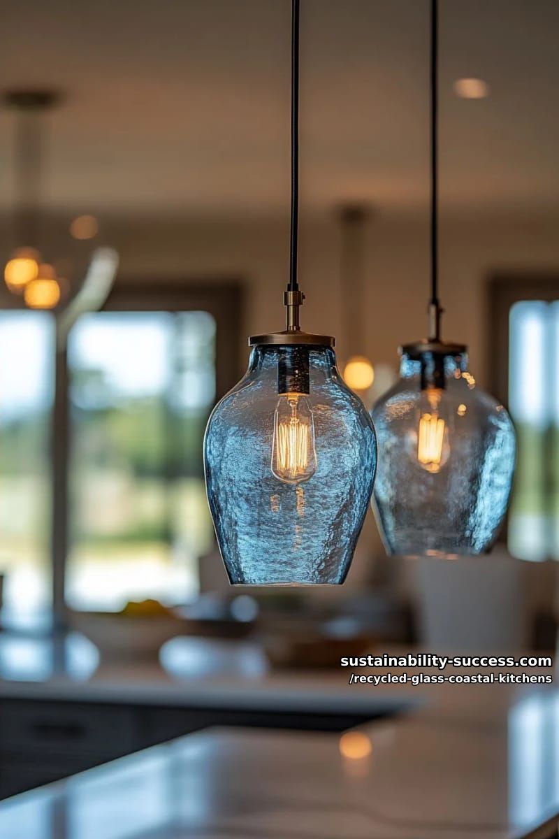 hand-blown seeded pendants from a named us glass studio 1