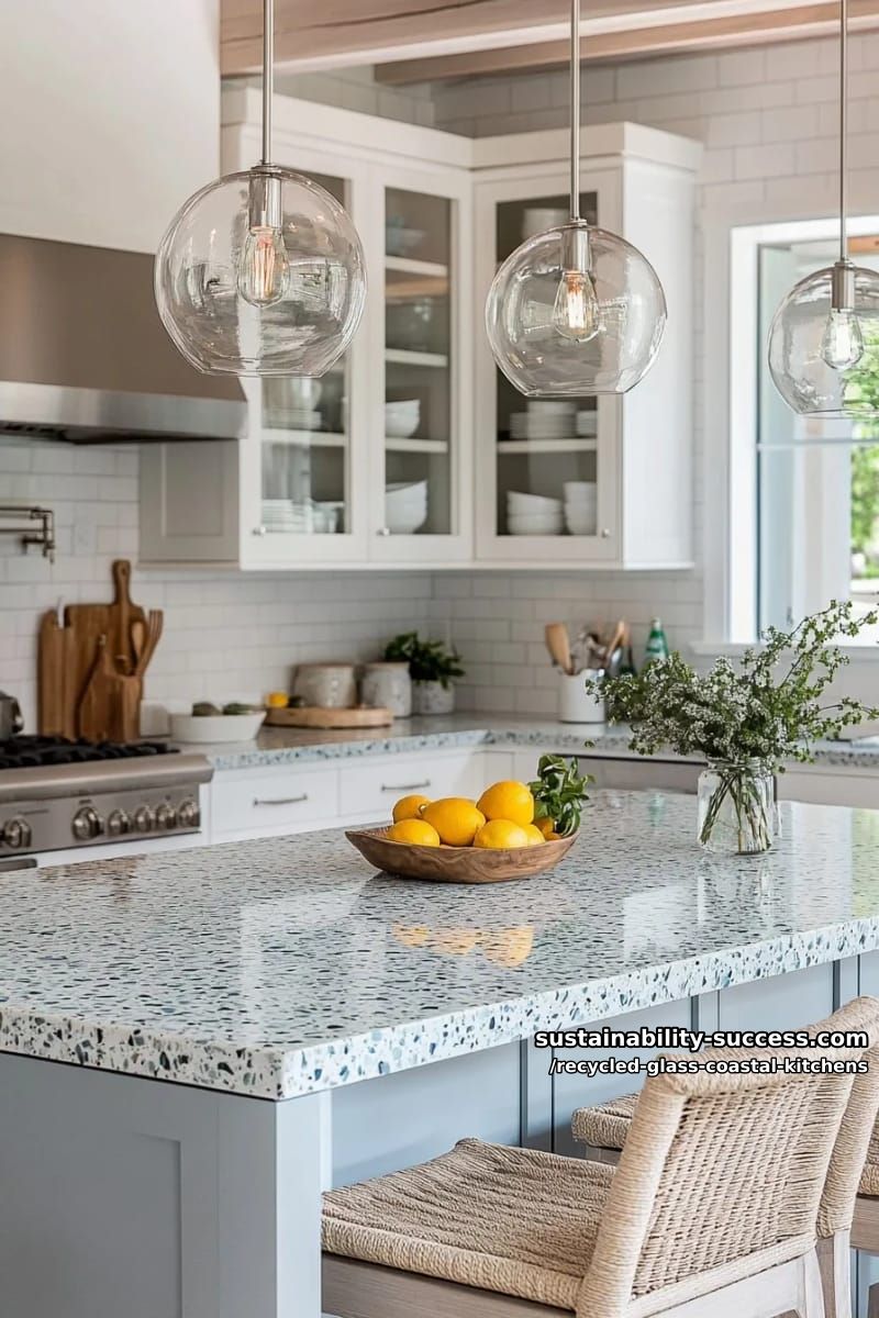 icestone in oyster gray on an island that does the heavy lifting 1