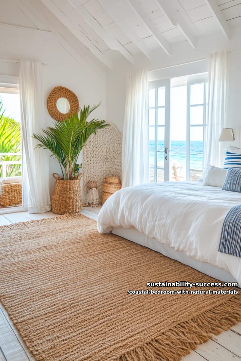 layered jute and sisal rugs for a beach-inspired floor texture 1
