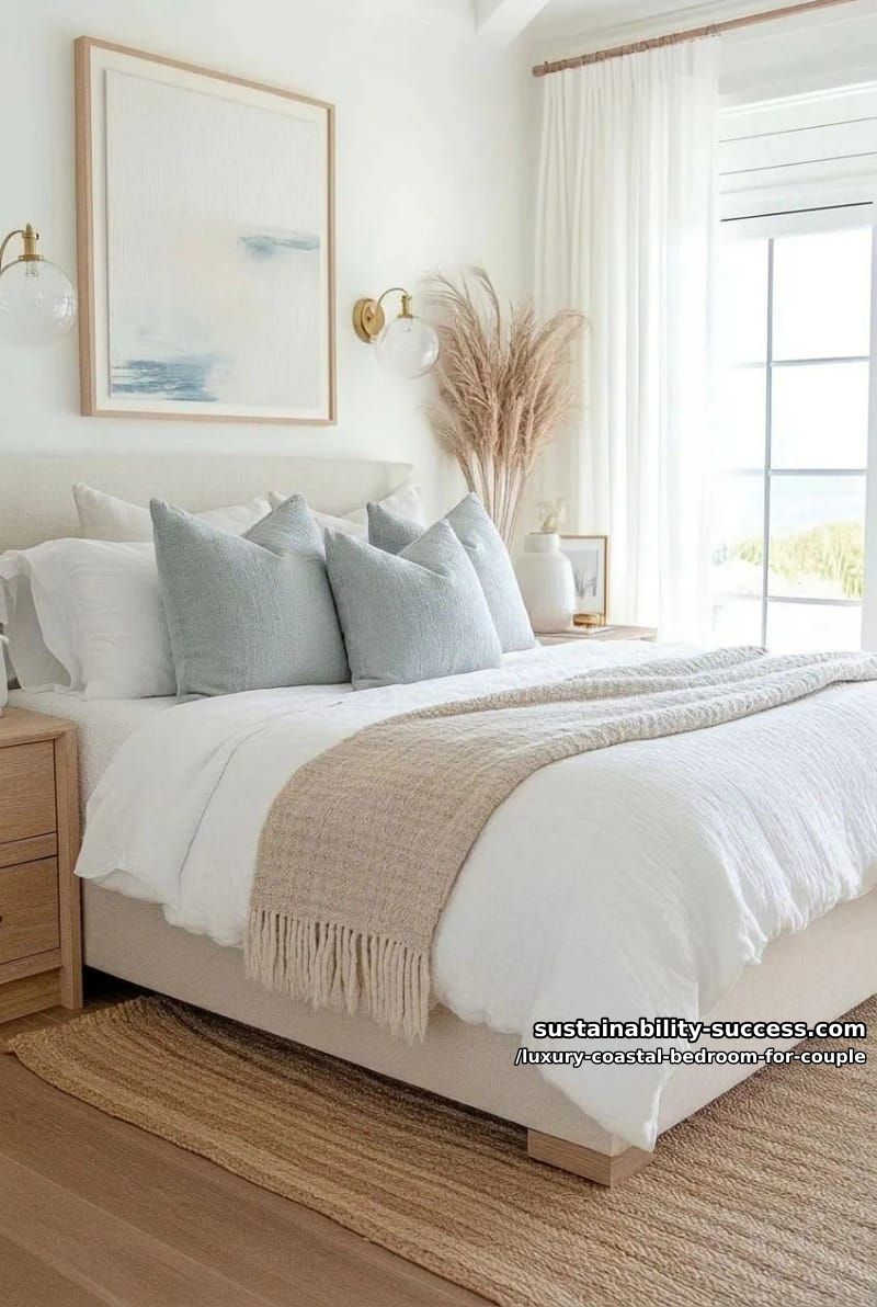 layered throw blankets in ivory, taupe, and ocean mist shades 1