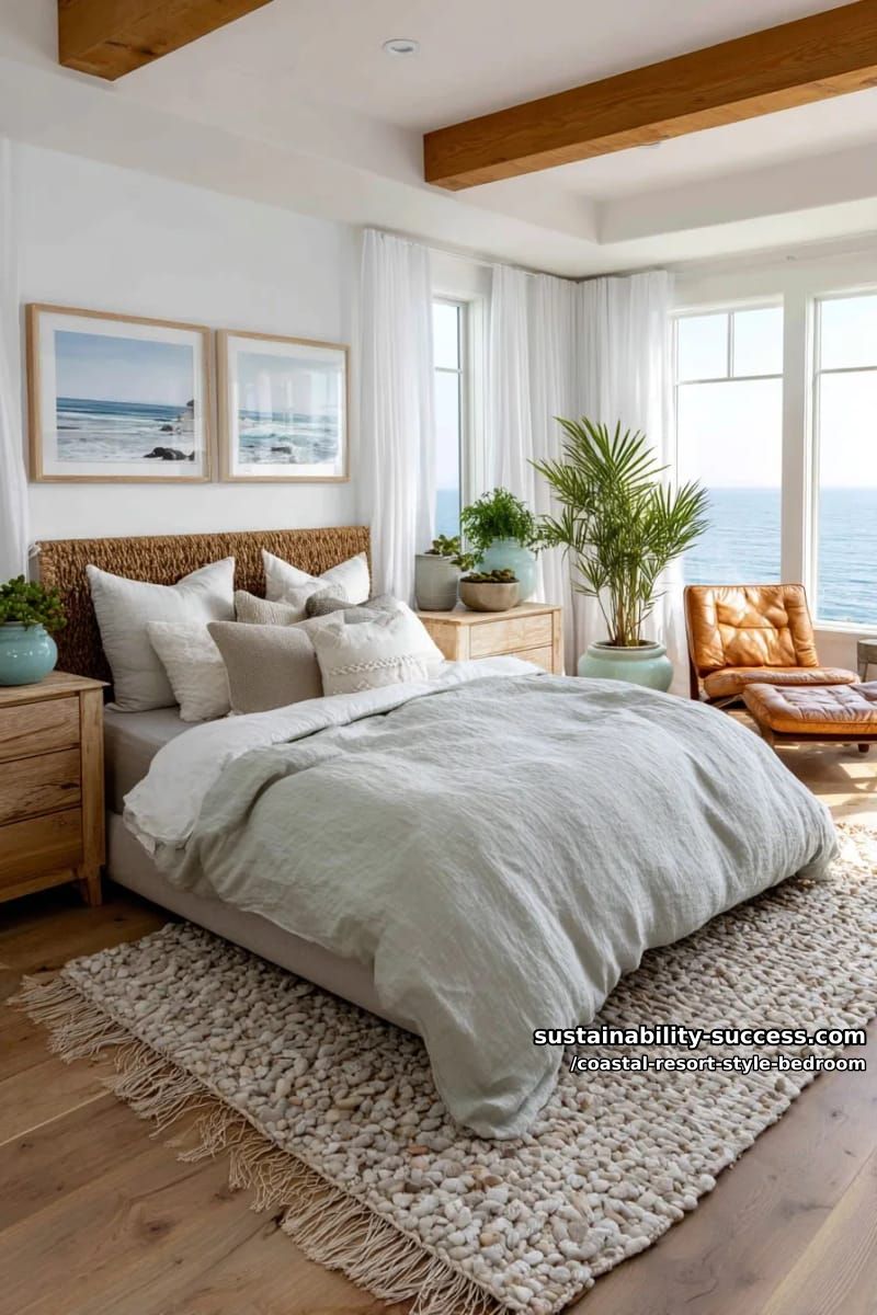 low woven jute rugs paired with pale whitewashed wood floors. 1