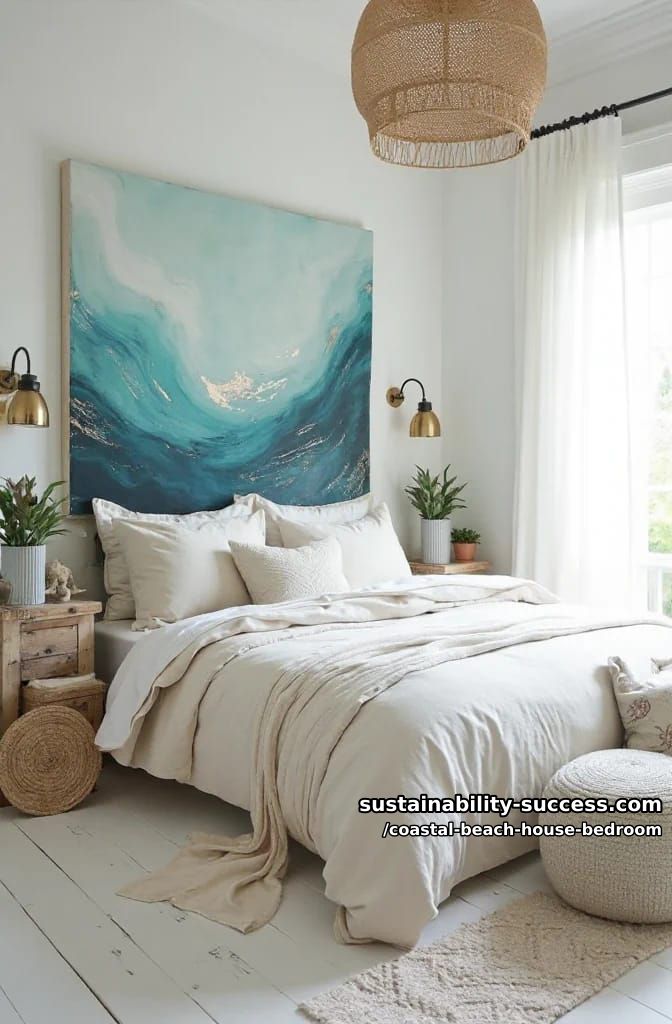 ocean-inspired abstract artwork with gold accents 1