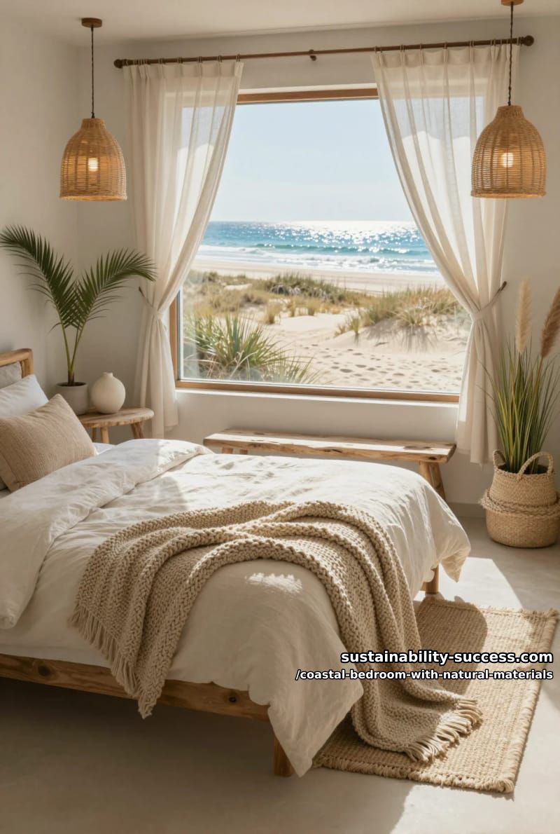 organic cotton bedding with oversized chunky knit throw in sandy tones 1