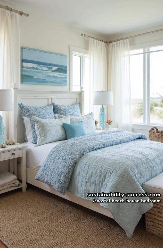 plush bed layered with wave-patterned quilts and throw pillows 1