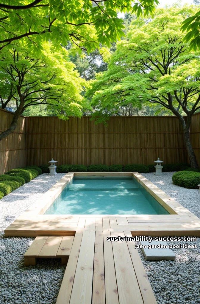 poolside meditation deck shaded by leafy japanese maples 1