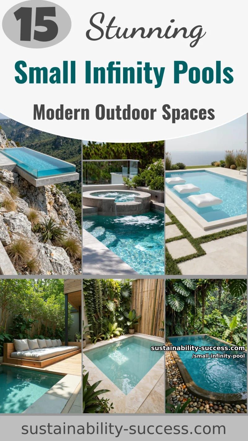 15 Stunning Small Infinity Pools for Modern Outdoor Spaces 28 Small Infinity Pool - Collage 27