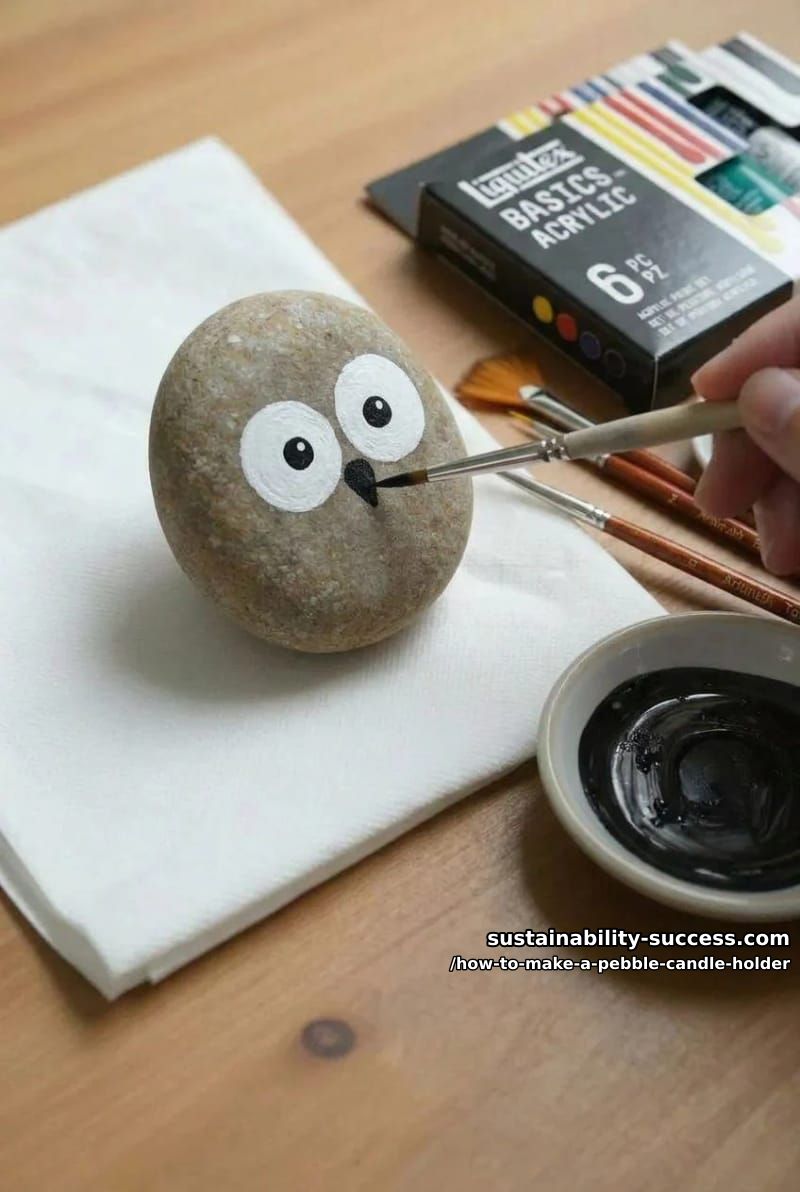step 3: paint the owl faces 1