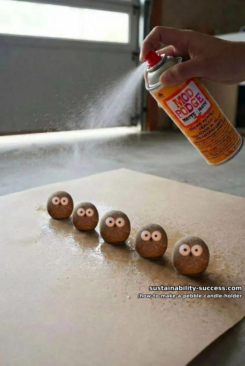 step 4: seal the painted stones 1