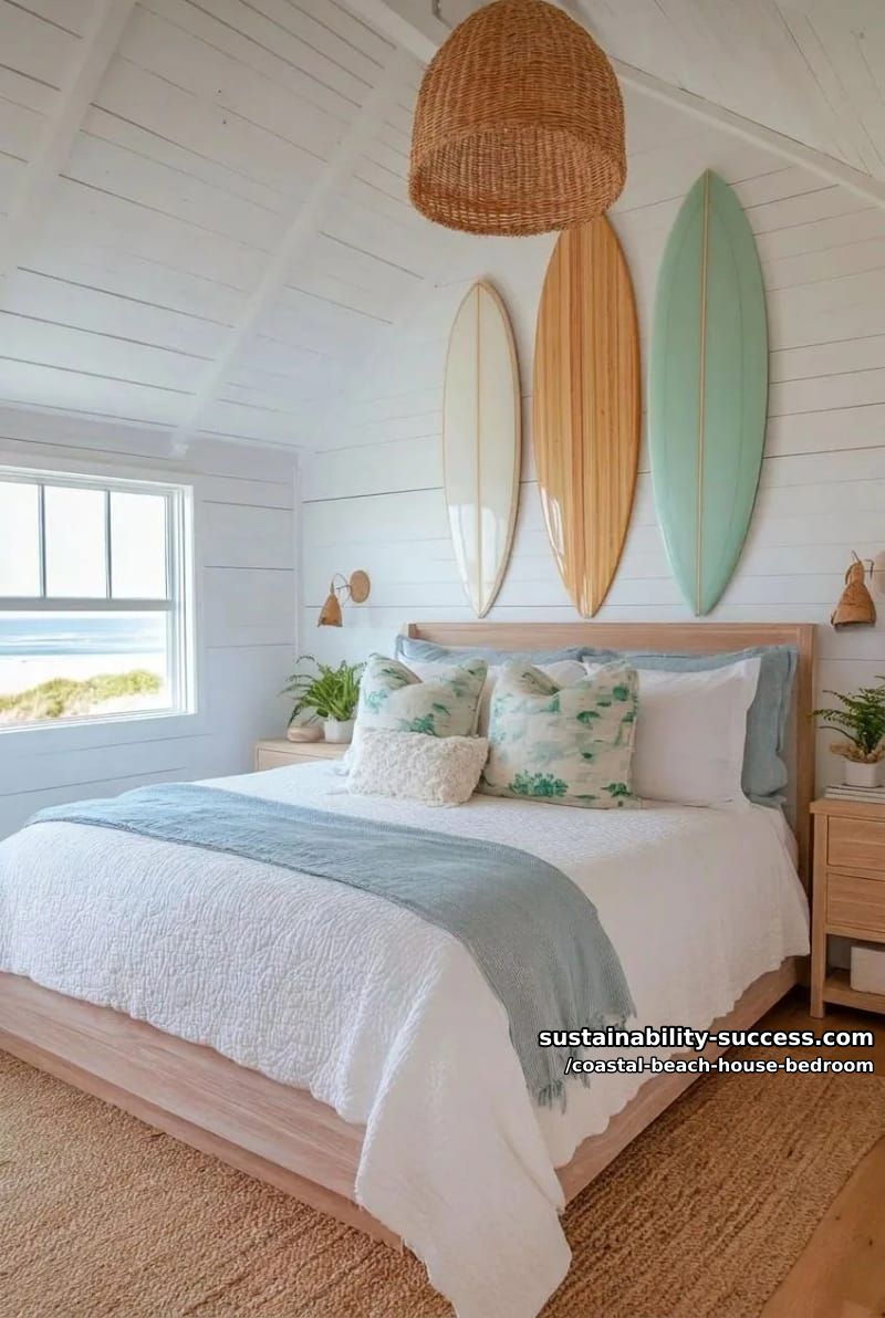 surfboard wall decor painted in pastel hues 1