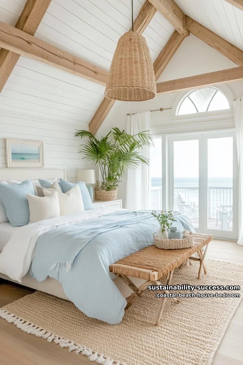 white shiplap walls with natural wood ceiling beams 1