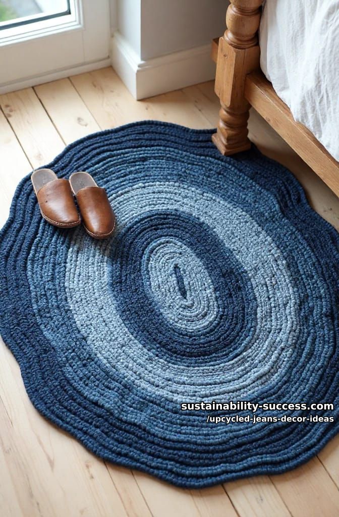 a braided denim floor rug 1