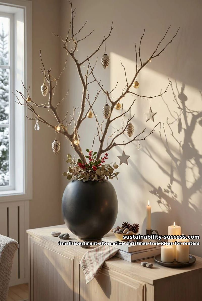 a branch-and-vase tree beats another mini fake tree 1