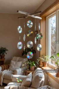 12 Disc Suncatcher Crafts From Old CDs You Were Going to Toss 1 a clinking shard mobile for a breezy window 9