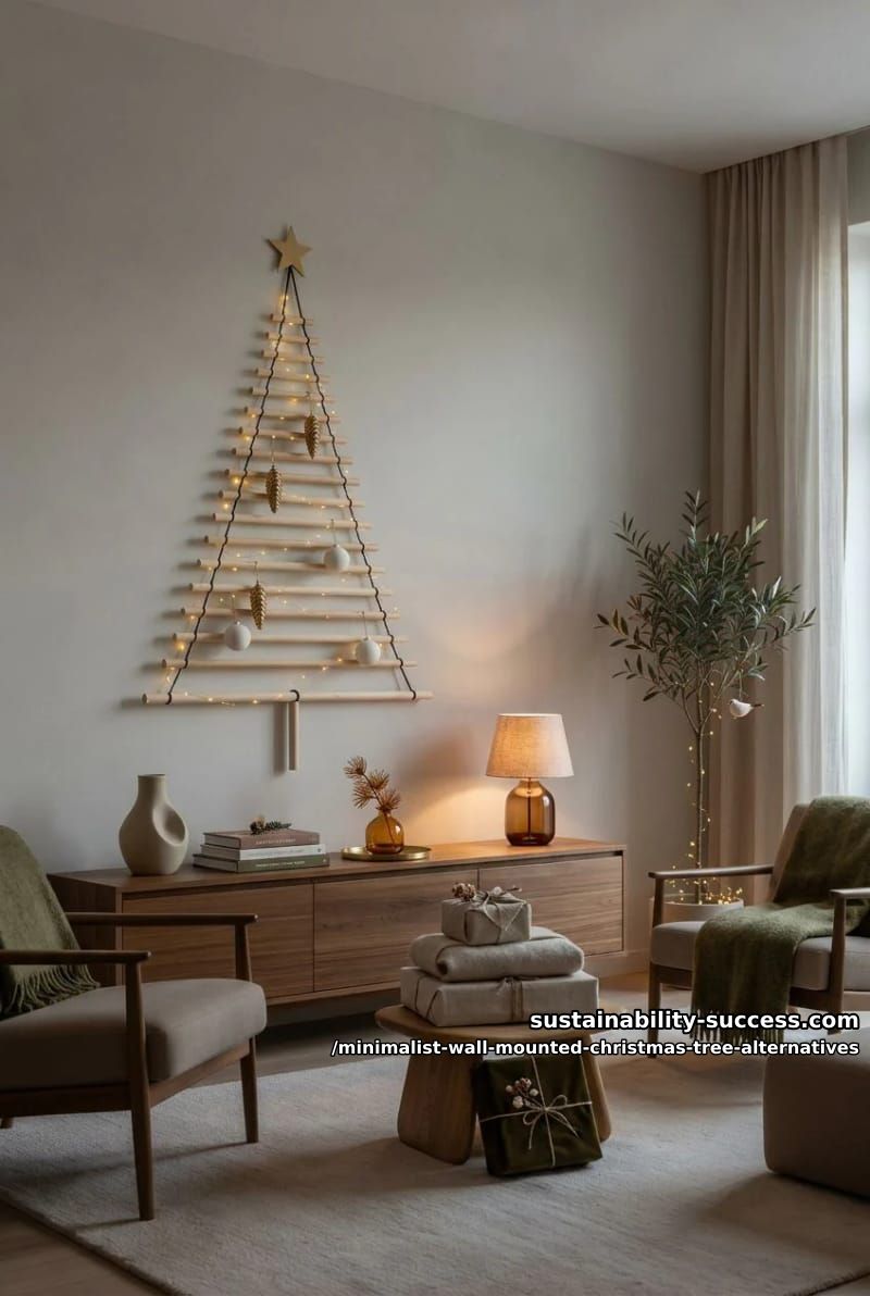 a graduated dowel tree reads modern, not crafty 1