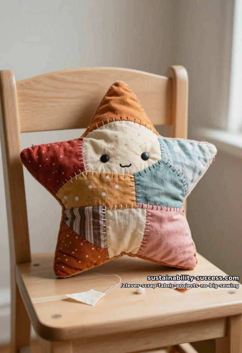 12 Clever Scrap Fabric Projects With Almost No Sewing 21 a small patchwork plushie for the deepest scraps 1