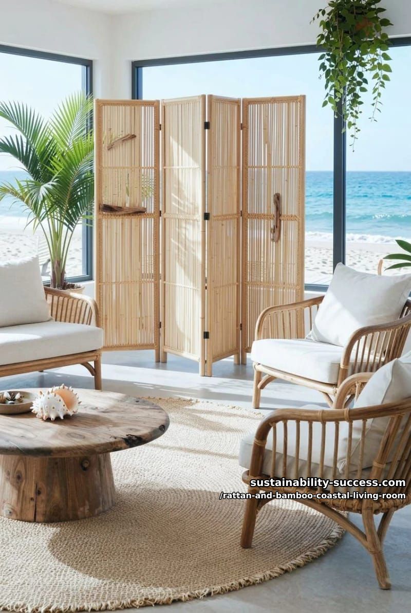 bamboo folding screens creating a breezy room divider with driftwood touches 1