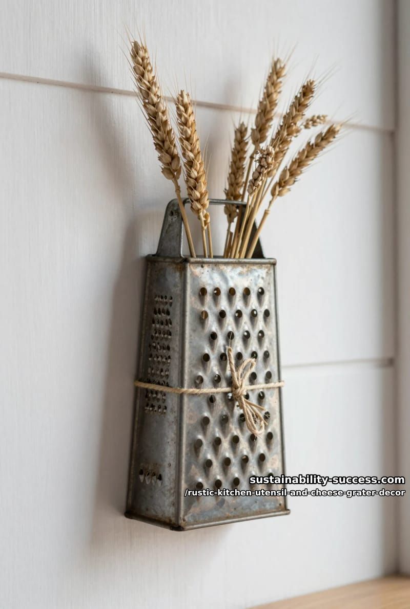 box grater wall pocket for dried stems 1