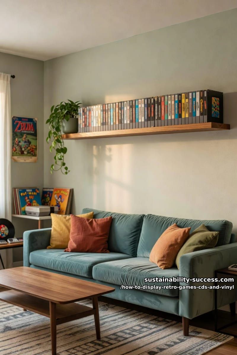 How to Display Retro Games, CDs, and Vinyl Without Wrecking the Collection 9 build a cartridge shelf that shows the spine labels, not the dust 1