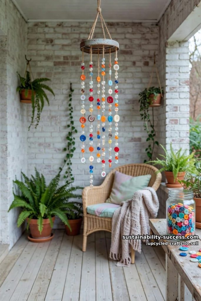 button and glass-bead wind chimes 24
