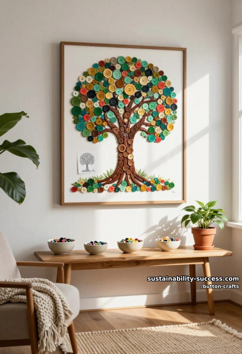 Button Crafts: 11 Colorful Projects for a Jar You Can't Stop Filling 20 button mosaic art: painting a picture in discs 1