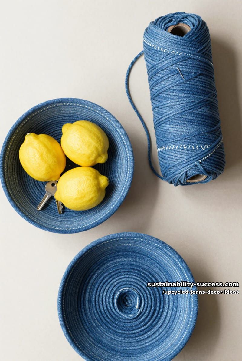 coiled denim rope bowls and catch-alls 1