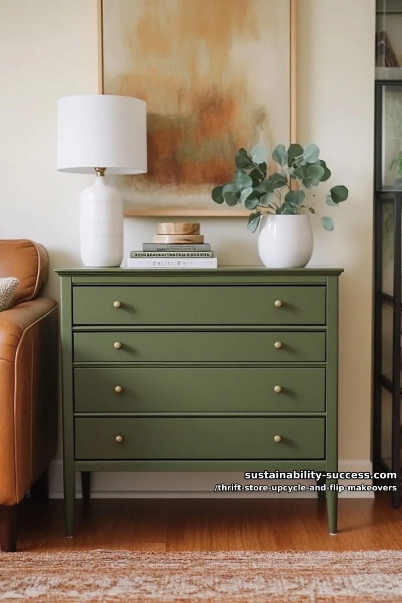 12 Thrift Store Upcycle and Flip Makeovers That Actually Hold Up 16 color-drench a solid-wood thrift dresser in one matte tone 1