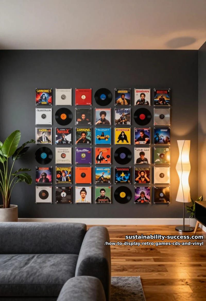 How to Display Retro Games, CDs, and Vinyl Without Wrecking the Collection 6 decide the wall's mood before you hang a single record 1