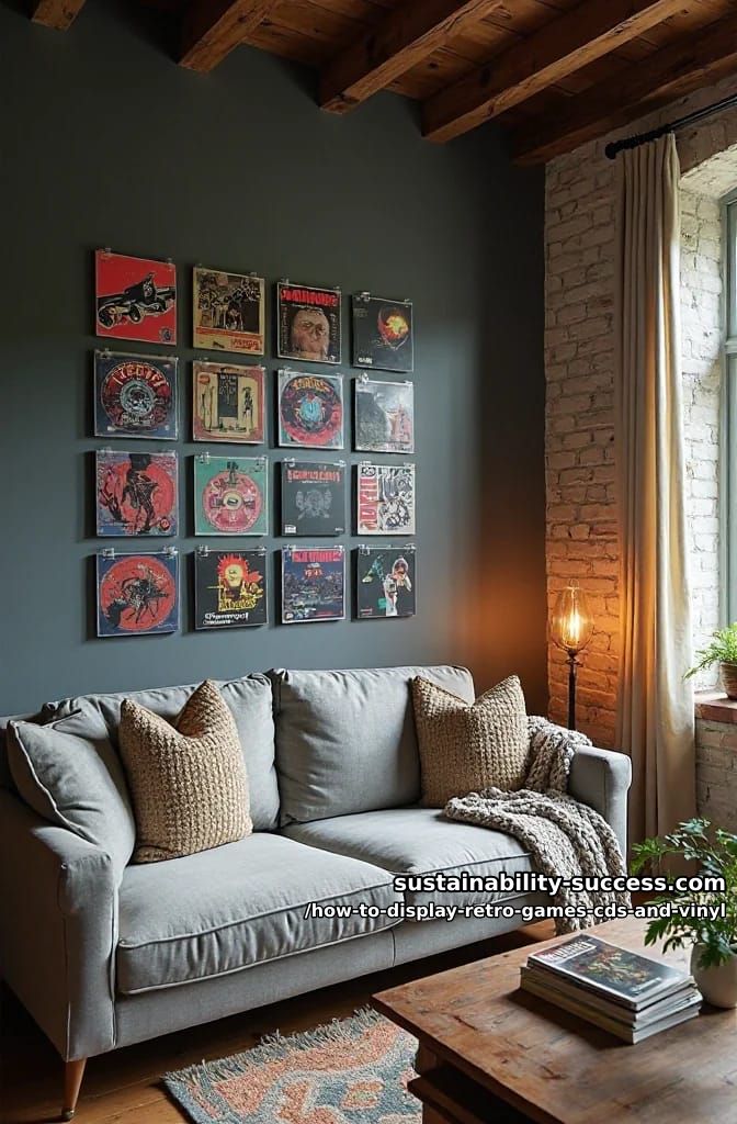 How to Display Retro Games, CDs, and Vinyl Without Wrecking the Collection 7 decide the wall's mood before you hang a single record 1