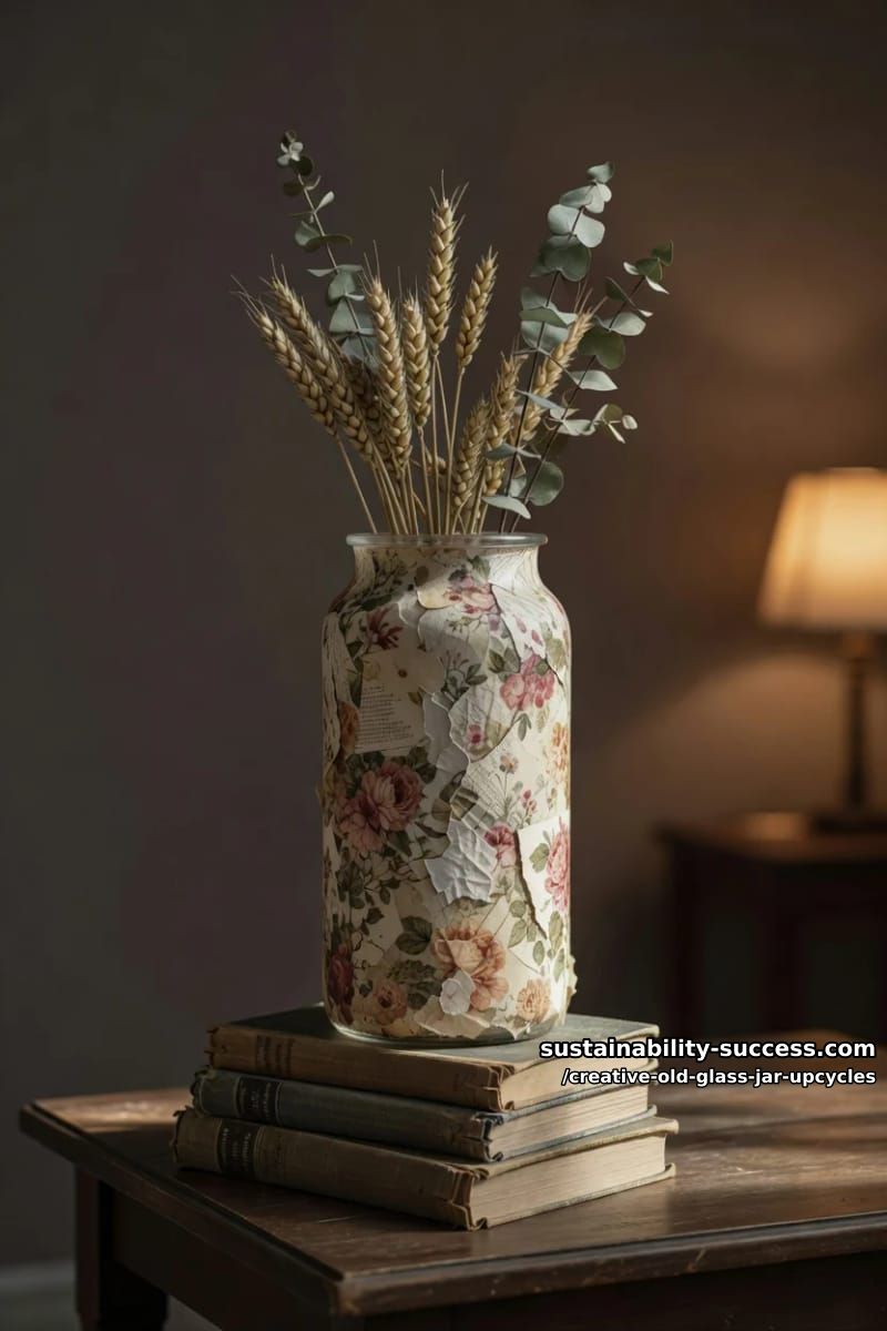 decoupage jar vase 1